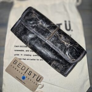 BED|STU Distressed Black Leather Wallet